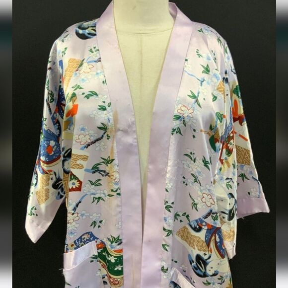 Japan Purple Robe Vintage | Intimates & Sleepwear | Vintage Silk Japanese Kimono Purple ...